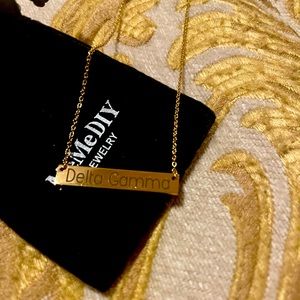Delta gamma sorority block necklace . New - never worn- 8 inches in length